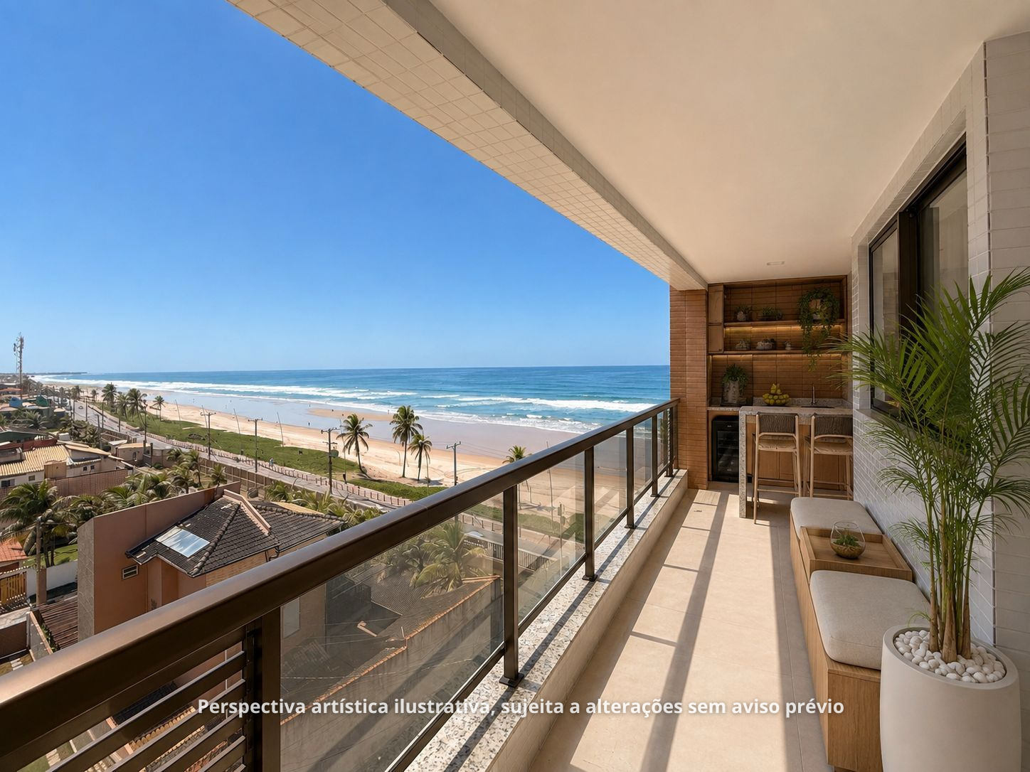 Living integrado com varanda